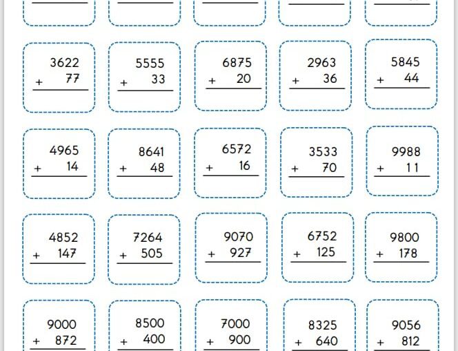 4. Sınıf Eldesiz Toplama İşlemi Etkinlikleri